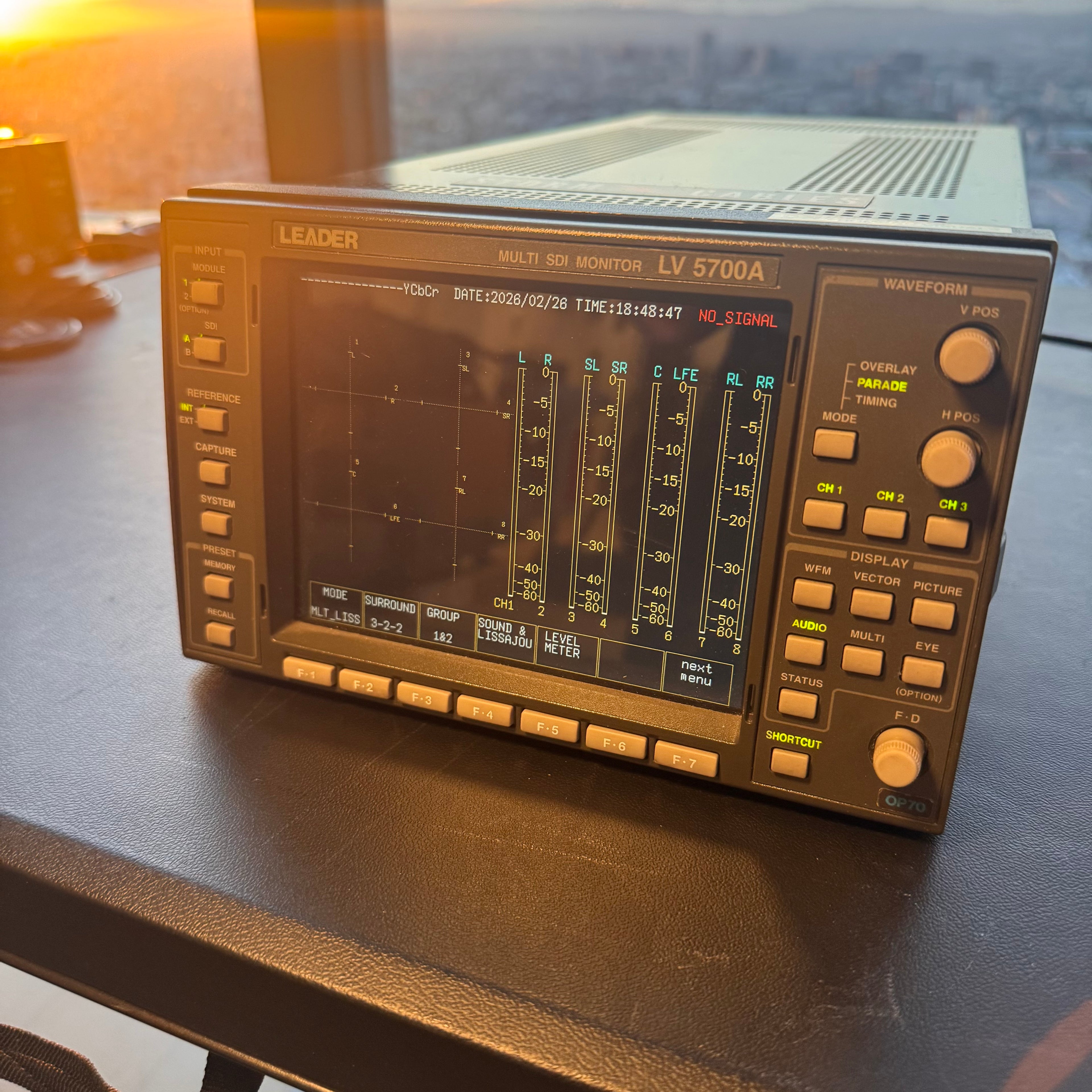 Leader LV-5700A Multi SDI Monitor w/ OP70 Eye Pattern